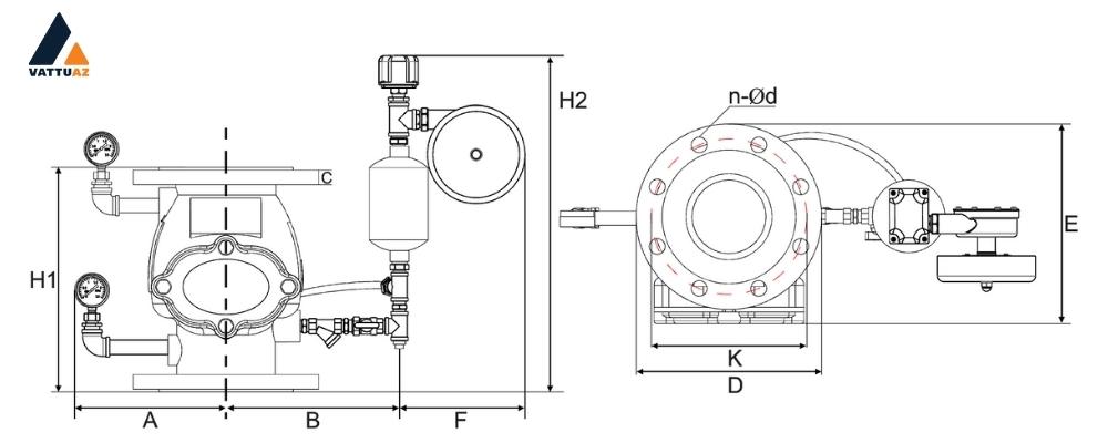 Ảnh chụp mặt cắt van báo động ALVX