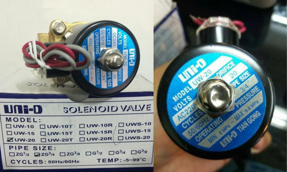 Mô tả về sản phẩm Van điện từ UniD UW 20