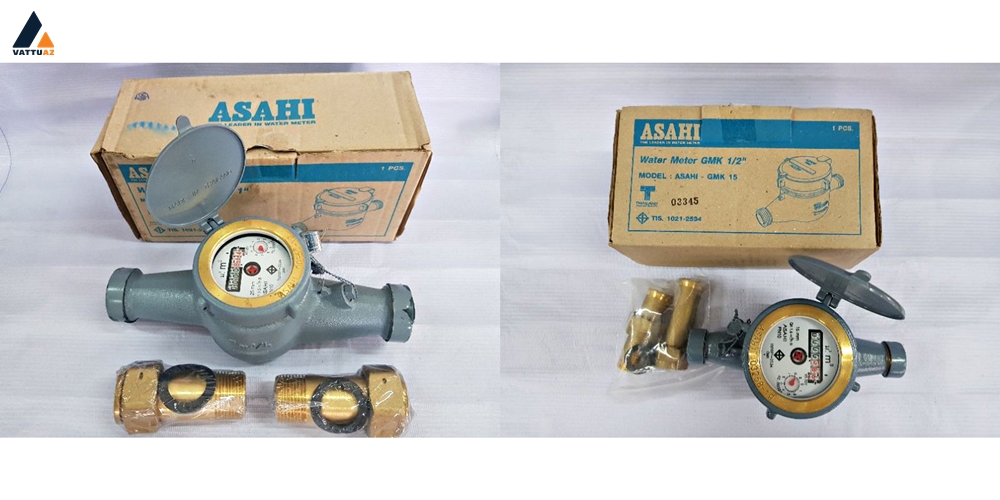 Đồng hồ nước Asahi nối ren