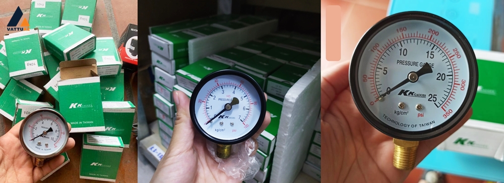 Đồng hồ áp suất KK Gauges cung cấp đa dạng vật liệu chế tạo