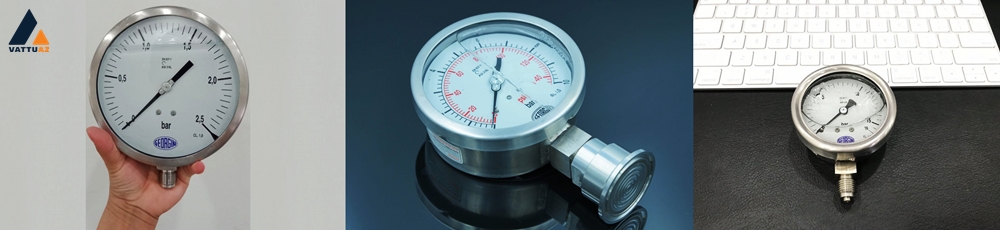 Đồng hồ áp suất Georgin cung cấp đa dạng vật liệu chế tạo