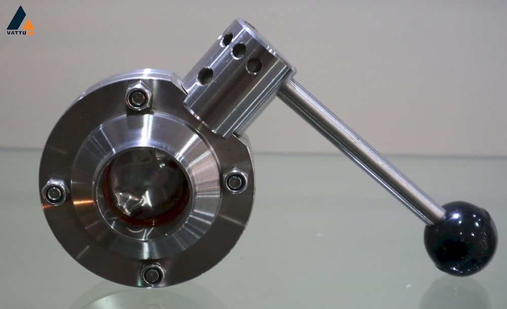 Van bướm vi sinh tay gạt