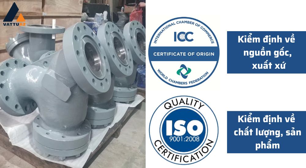 lọc y inox có đầy đủ giấy tờ kiểm định