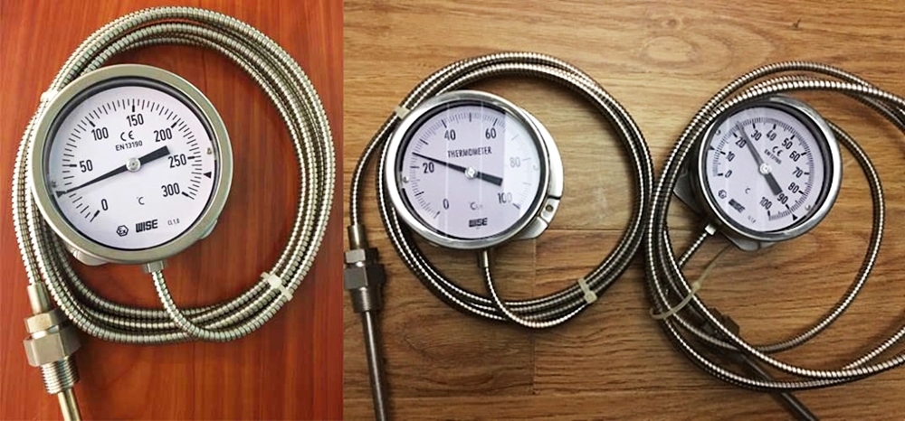 Đồng hồ nhiệt độ Wise sử dụng chân đo dạng dây