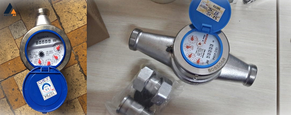 Đồng hồ Komax nối ren làm từ thép không gỉ