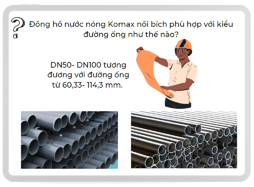 Komax nước nóng nối bích