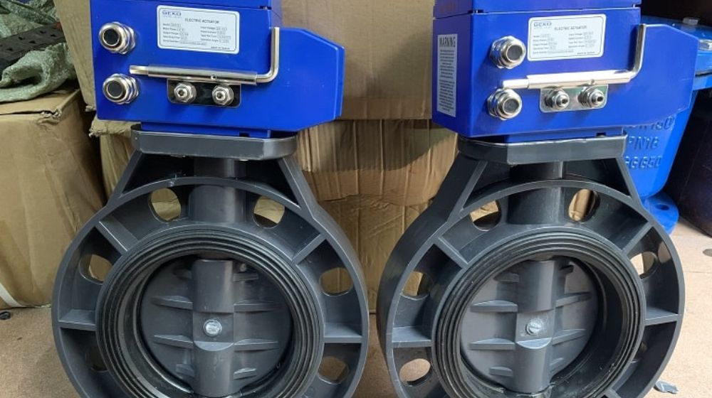 Van bướm điện DN200 nhựa