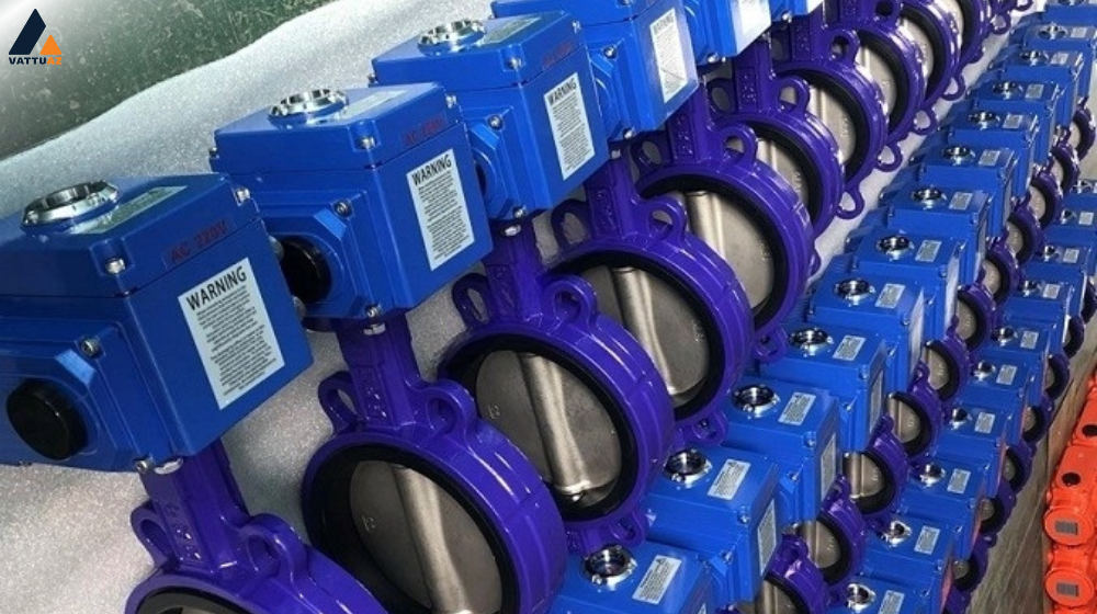Van bướm điện DN200 bộ điều khiển điện