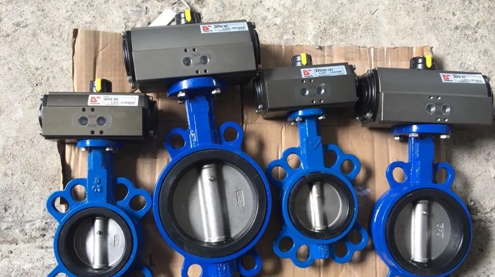 Van bướm điện DN200 điều khiển khí nén