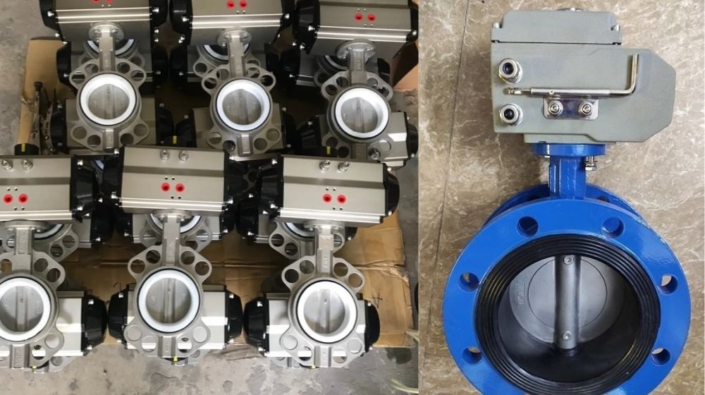 Van bướm DN80 điều khiển khí nén