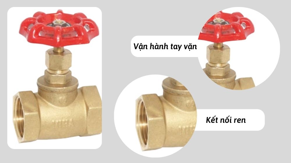 Ưu điểm kết nối ren của van cầu đồng Miha