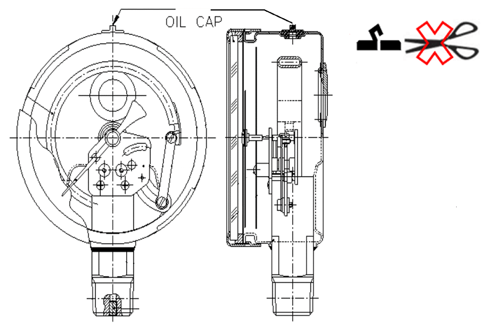 Đồng hồ áp suất P255 - 3