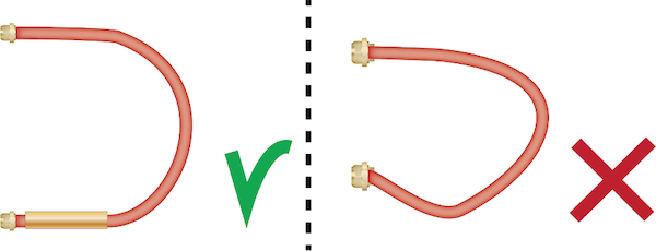 Việc sử dụng bộ chuyển đổi hoặc bộ cân bằng ống có thể ngăn chặn sự chảy xệ của ống