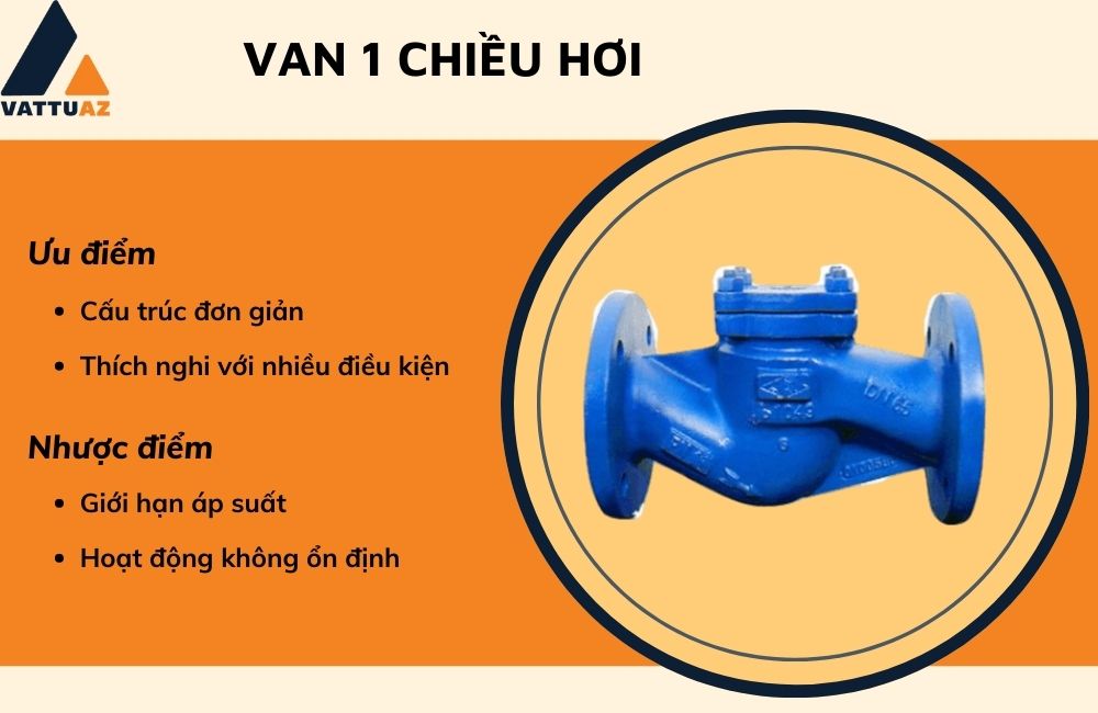 Van 1 chiều hơi