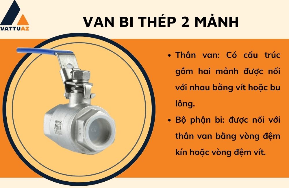 Van bi thép 2 mảnh