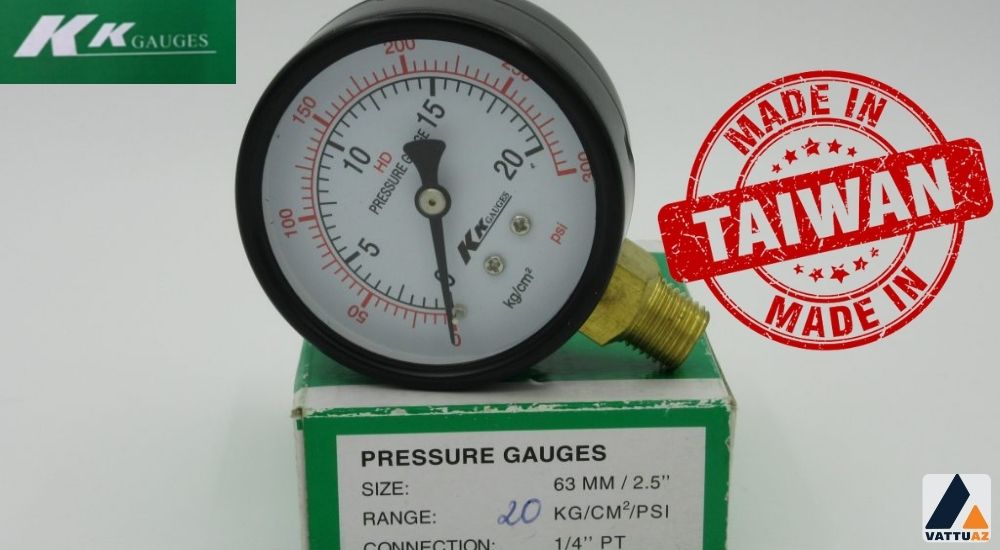 Thương hiệu đồng hồ áp suất KK Gauges đến từ Đài Loan
