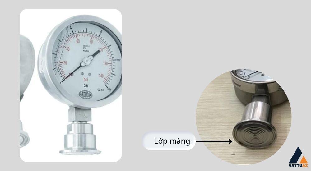 Đồng hồ áp suất màng Georgin M5200