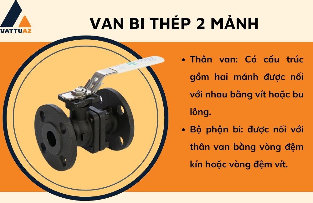 Van bi thép 3 mảnh