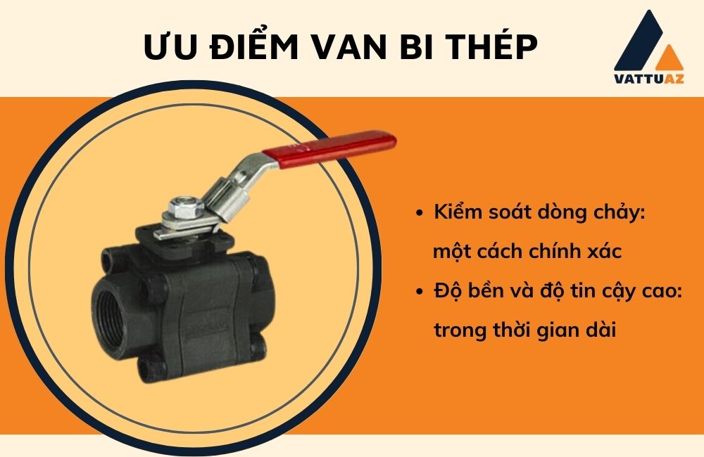 Ưu điểm nổi bật của van bi thép