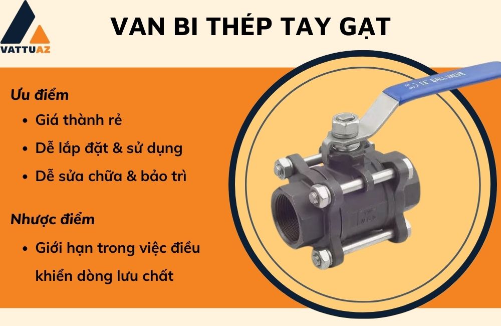 Van bi thép tay gạt