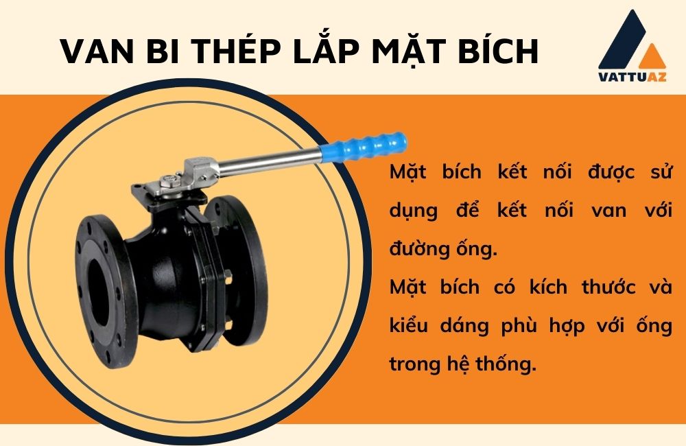 Van bi thép lắp mặt bích