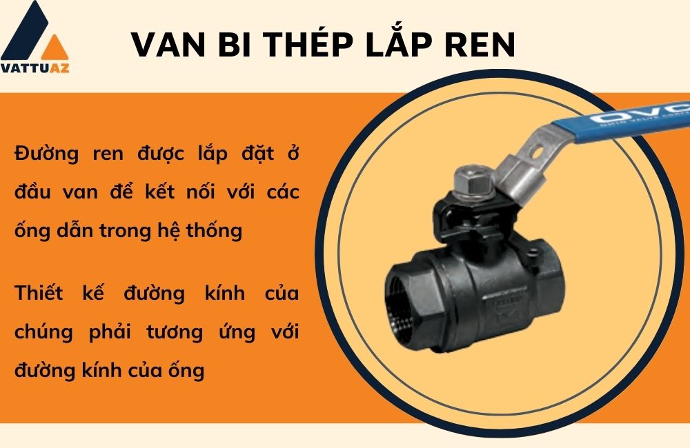 Van bi thép lắp ren