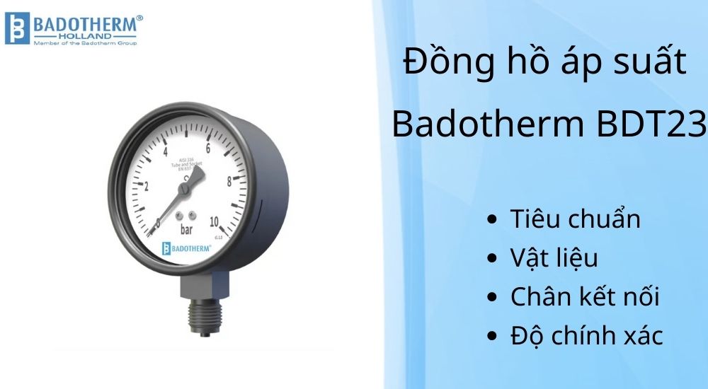 Tìm hiểu về đồng hồ áp suất Badotherm BDT23