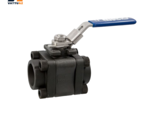 Van bi thép carbon 3 mảnh nối ren 1000 Psi