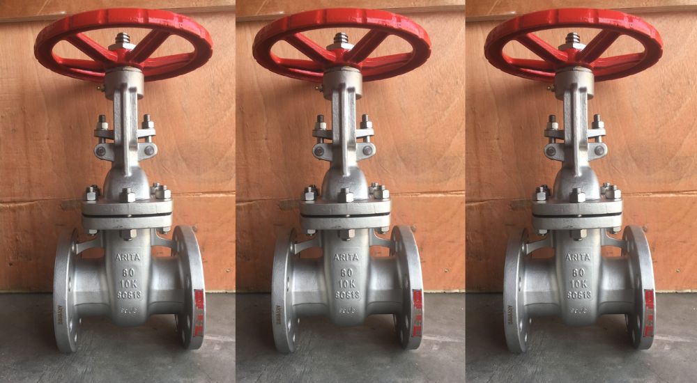 Van cổng Arita inox nối bích