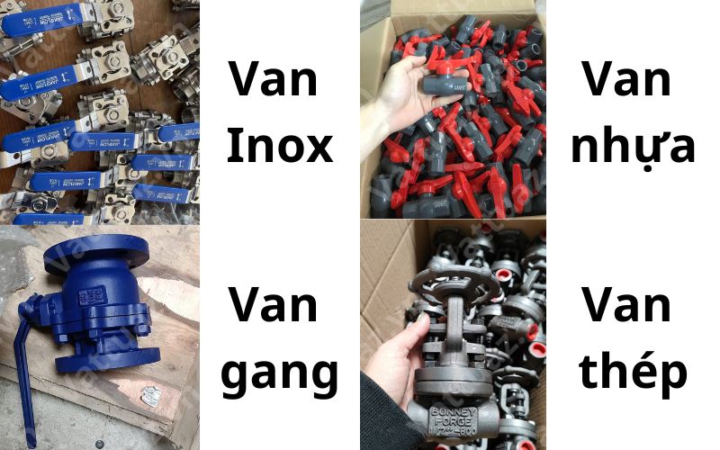 Phân loại valve theo vật liệu