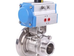 Van inox xả đáy bồn điều khiển khí nén