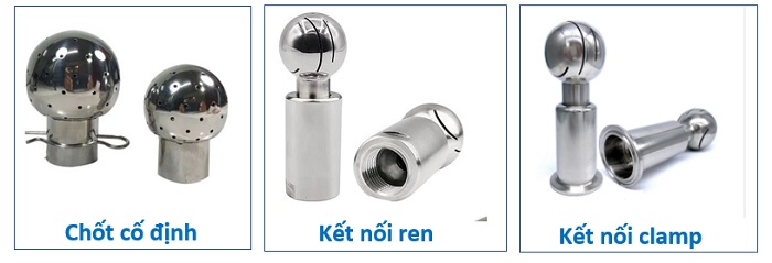 Phân loại quả cầu quay inox vi sinh