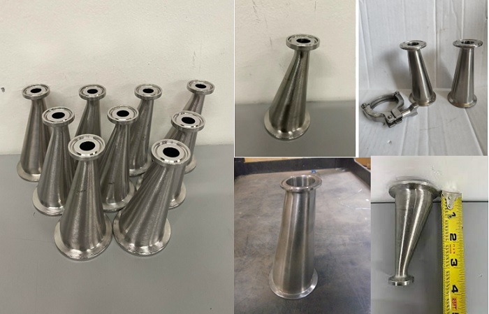 ảnh côn thu inox vi sinh