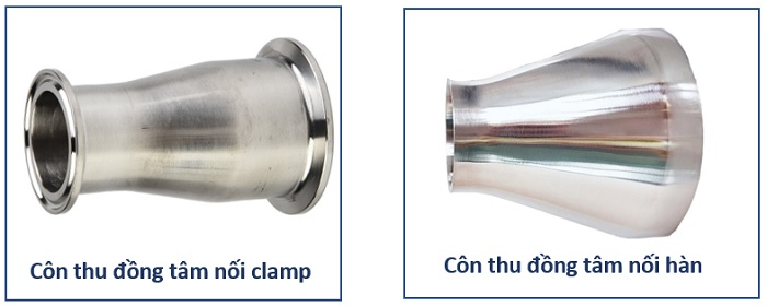 côn thu inox vi sinh