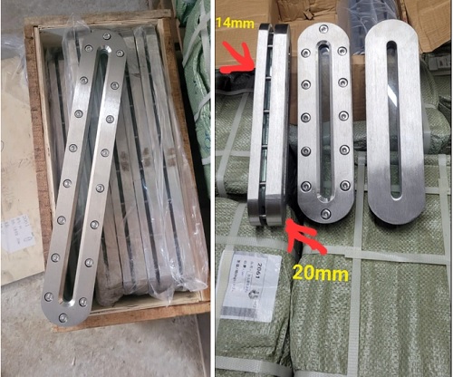 ảnh kính quan sát bồn tank inox dạng thanh