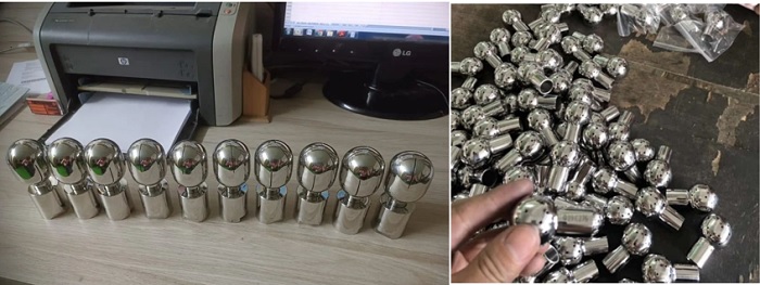 ảnh quả cầu quay inox vi sinh