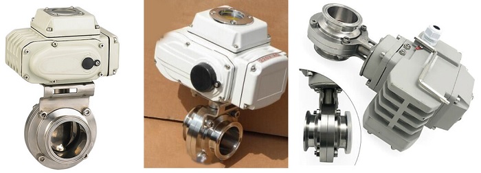 ảnh van bướm vi sinh điều khiển điện